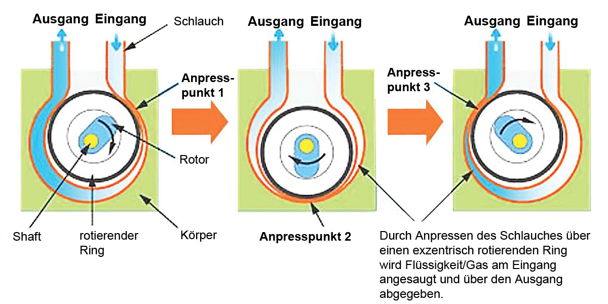 Ring Pump Schlauchpumpen Prinzip